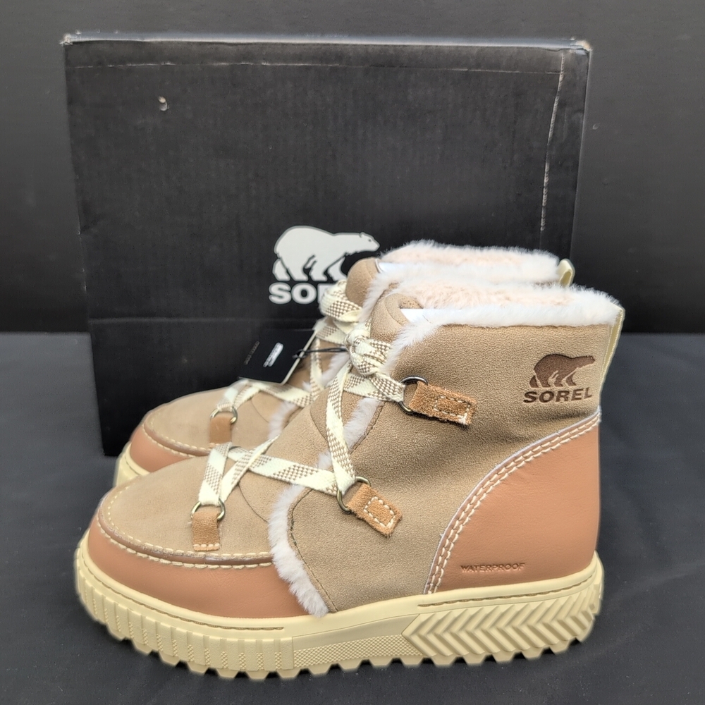 SOREL ONA Ave Alpine Waterproof Winter Boots Women's 7.5 Dusty Tan - Picture 3 of 14